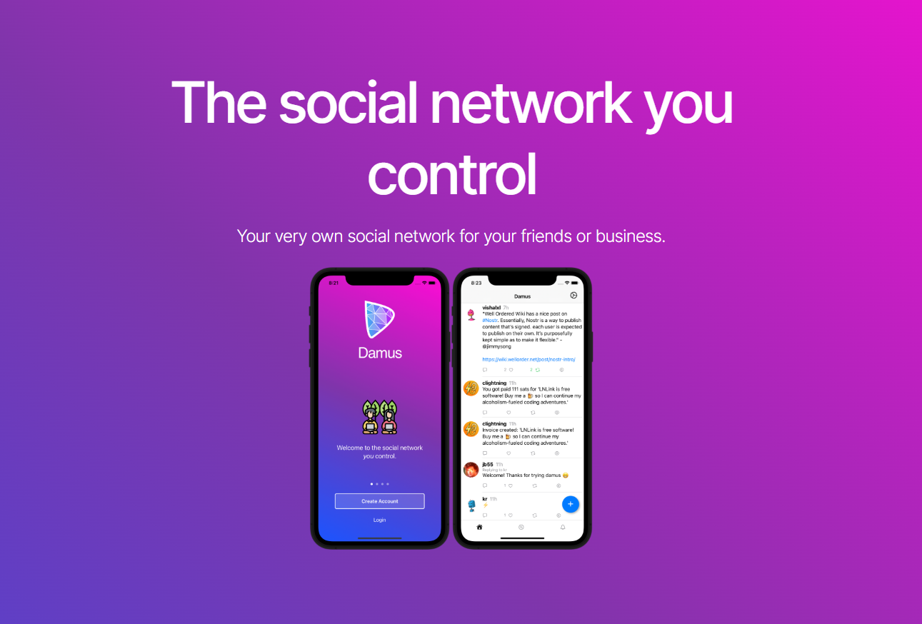 Tangkapan layar damus.io